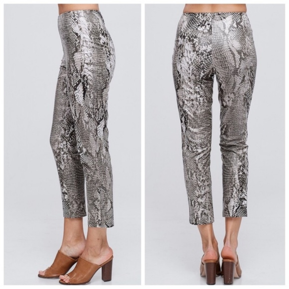 Gray Snake Skin Leggings/Pants by LOVE IN